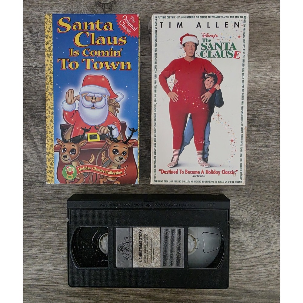 Christmas VHS Lot The Santa Clause Tim Allen Santa Claus Is Comin To Town Story
